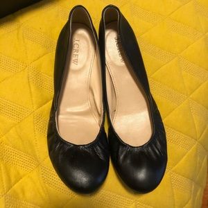 J. Crew Cece Ballet flat in black leather